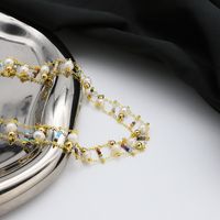 Einfacher Stil Runden Süßwasserperle Kupfer Perlen Überzug 18 Karat Vergoldet Halskette main image 5