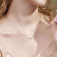 Simple Style Butterfly Copper Inlay Zircon Pendant Necklace sku image 1