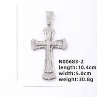Hip-hop Rock Animal Cross Letter Stainless Steel Alloy Copper Plating Inlay Rhinestones Jewelry Accessories sku image 35