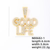 Hip-hop Rock Animal Cross Letter Stainless Steel Alloy Copper Plating Inlay Rhinestones Jewelry Accessories sku image 40