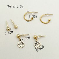 1 Set French Style Sweet Simple Style Geometric Tassel Heart Shape Plating Inlay 304 Stainless Steel Natural Stone Pearl Zircon 14K Gold Plated Ear Studs sku image 20