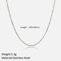 304 Stainless Steel Simple Style Shiny Polishing Plating Solid Color Necklace main image 2