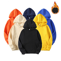 Unisex Hoodies Long Sleeve Basic Fleece Lined Casual Solid Color main image 9