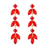 1 Pair Elegant Lady Geometric Inlay Alloy Glass Stone Gold Plated Drop Earrings sku image 2