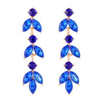 1 Pair Elegant Lady Geometric Inlay Alloy Glass Stone Gold Plated Drop Earrings sku image 4