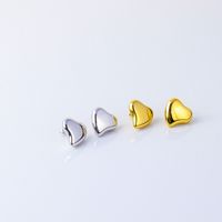 1 Pair Lady Korean Style Heart Shape Plating Stainless Steel Ear Studs main image 1