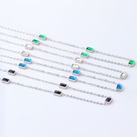 Großhandel Einfacher Stil Geometrisch Rostfreier Stahl Überzug Inlay Zirkon Halskette main image 4