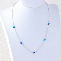 Wholesale Simple Style Geometric Stainless Steel Plating Inlay Zircon Necklace main image 3