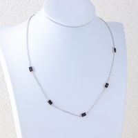 Wholesale Simple Style Geometric Stainless Steel Plating Inlay Zircon Necklace sku image 3