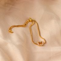 Elegant Lady Streetwear Letter Copper Plating Inlay Zircon Bracelets sku image 3