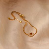 Elegant Lady Streetwear Letter Copper Plating Inlay Zircon Bracelets sku image 5