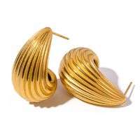 Elegant Retro Water Droplets Copper Plating Rings Earrings main image 4
