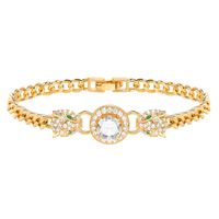 Le Cuivre Plaqué Or Style Vintage Placage Incruster Forme De Cœur Papillon Rectangle Zircon Bracelets sku image 5