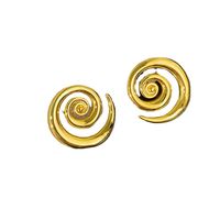 1 Pair Vintage Style Geometric Solid Color Plating Hollow Out Metal Ear Studs main image 4