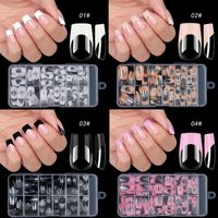 Simple Style Solid Color Plastic Nail Patches main image 1
