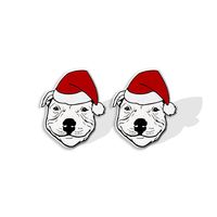1 Pair Cute Christmas Hat Dog Cat Plastic Ear Studs sku image 7