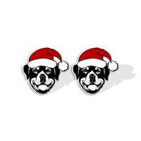 1 Pair Cute Christmas Hat Dog Cat Plastic Ear Studs sku image 11