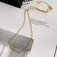 Großhandel Ig-stil Moderner Stil Einfarbig Titan Stahl Überzug Halskette main image 1
