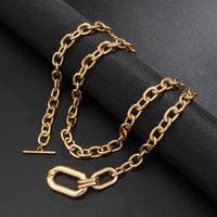 Vintage Style Geometric Solid Color Ccb Alloy Aluminum Plating Chain Women's Pendant Necklace main image 4