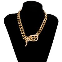 Vintage Style Geometric Solid Color Alloy Plating Chain Women's Necklace main image 2