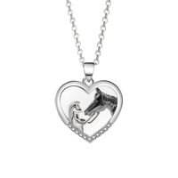 Vintage Style Heart Shape Stainless Steel Alloy Wholesale Pendant Necklace sku image 3
