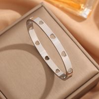 Simple Style Star Titanium Steel Plating Hollow Out Bangle sku image 2