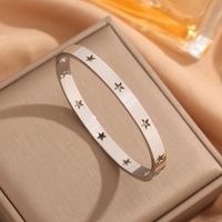 Simple Style Star Titanium Steel Plating Hollow Out Bangle sku image 1