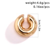 Wholesale Jewelry Simple Style Geometric Solid Color Ccb Plating Hoop Earrings main image 2