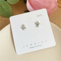 1 Pair Vintage Style Four Eight-pointed Stars Plating Metal Ear Studs sku image 1