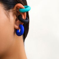 Großhandel Schmuck Einfacher Stil Geometrisch Einfarbig Ccb Überzug Reif Ohrringe main image 3