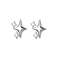 1 Pair Vintage Style Four Eight-pointed Stars Plating Metal Ear Studs main image 2