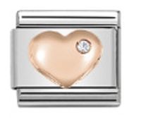 1 Piece Stainless Steel Rhinestones Heart Shape Flower Polished Beads main image 2