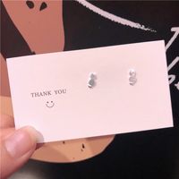 1 Pair Cute Sweet Four Leaf Clover Crown Fish Tail Alloy Ear Studs sku image 12