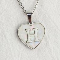 Wholesale Cute Sweet Letter Titanium Steel Plating Inlay Shell Pendant Necklace sku image 10