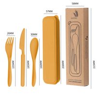 Casual Solid Color Wheat Straw Tableware 1 Set sku image 7