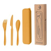 Casual Solid Color Wheat Straw Tableware 1 Set main image 4