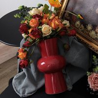 Simple Style Solid Color Ceramics Vase Artificial Decorations main image 1