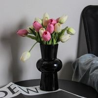 Simple Style Solid Color Ceramics Vase Artificial Decorations main image 2
