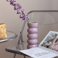 Style Moderne Couleur Unie Céramique Vase Décorations Artificielles main image 1