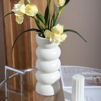 Style Moderne Couleur Unie Céramique Vase Décorations Artificielles main image 3