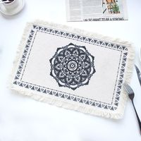 Nordic Style Flower Cotton Placemat sku image 6