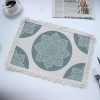 Nordic Style Flower Cotton Placemat sku image 10