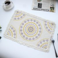 Nordic Style Flower Cotton Placemat sku image 8