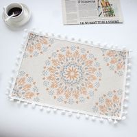 Nordic Style Flower Cotton Placemat sku image 4