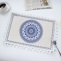 Nordic Style Flower Cotton Placemat sku image 2