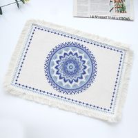Nordic Style Flower Cotton Placemat sku image 7