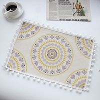 Nordic Style Flower Cotton Placemat sku image 3