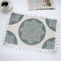 Nordic Style Flower Cotton Placemat sku image 5