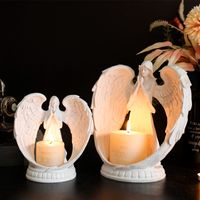 Christmas Vintage Style Simple Style Angel Resin Candlestick main image 3
