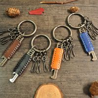 Retro Geometric Alloy Unisex Bag Pendant Keychain main image 1